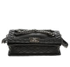 Chanel Enchained Boy Bag Black Used Bottom