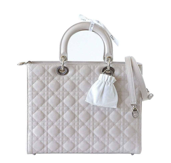 Lady Dior Bag Pearl Grey