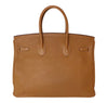 Hermes Birkin 35 Bag Gold Togo Palladium very good back