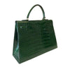 hermes kelly sellier 35 vert emerald used back