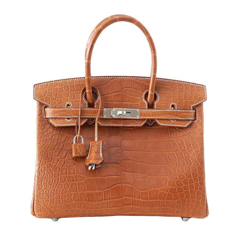 Hermes Birkin 30 Alligator Fauve Bag