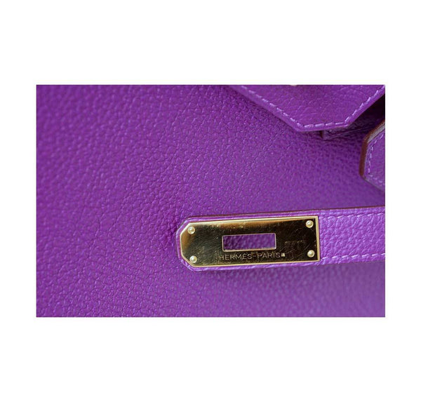 Hermes Birkin 30 Anemone Used Engraving