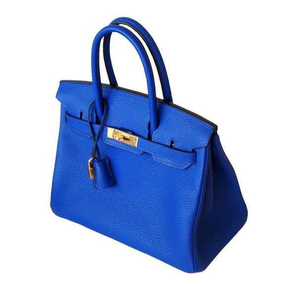 Hermes Birkin 30 Blue Electric Candy New Side