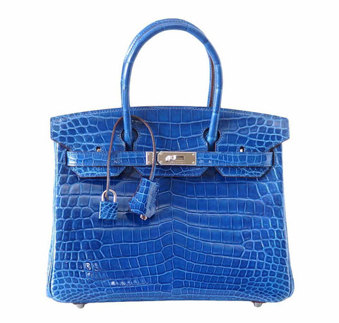 Hermes Birkin 30 Crocodile Mykonos Bag