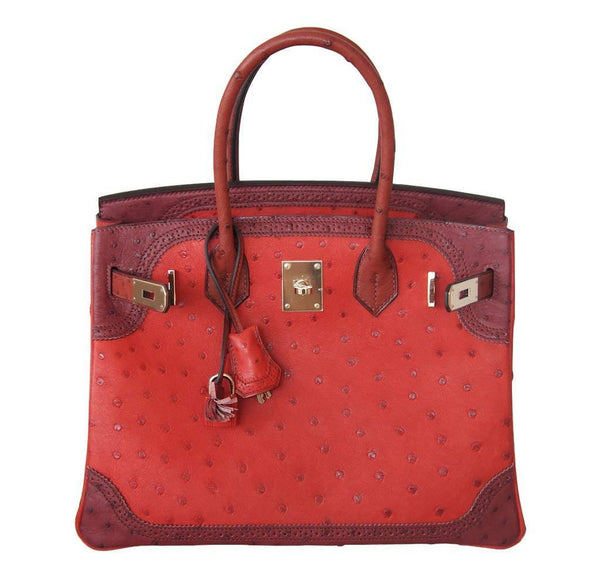 Hermes Birkin 30 Ghillies Ostrich New Open