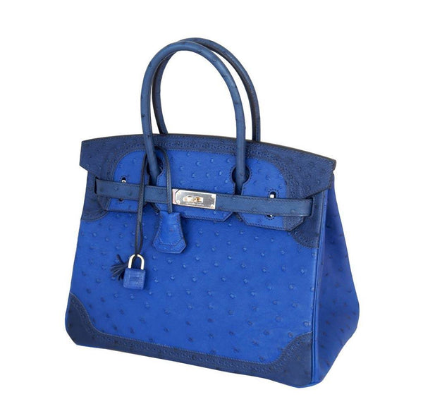 Hermes Birkin 30 Ghillies Ostrich New Side