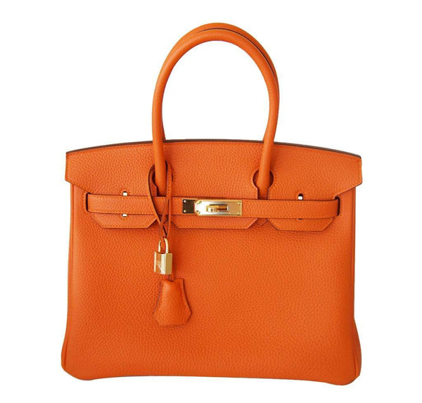 Hermes Birkin 30 Bag Orange Togo 