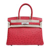 Hermes Birkin 30 Ostrich Red New Front