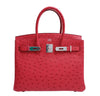 Hermes Birkin 30 Ostrich Bougainvillea Bag