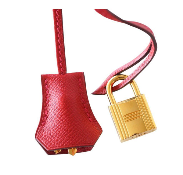 Hermes Birkin 30 Rouge Casaque Used Lock