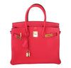 Hermes Birkin 30 Rouge Pivoine New Front Open