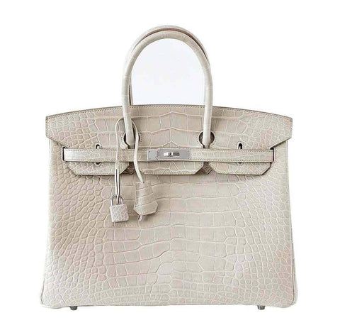 Hermes Birkin 35 Alligator Beton Bag 