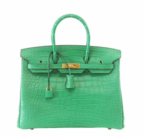 Hermes Birkin 35 Alligator Cactus Bag 