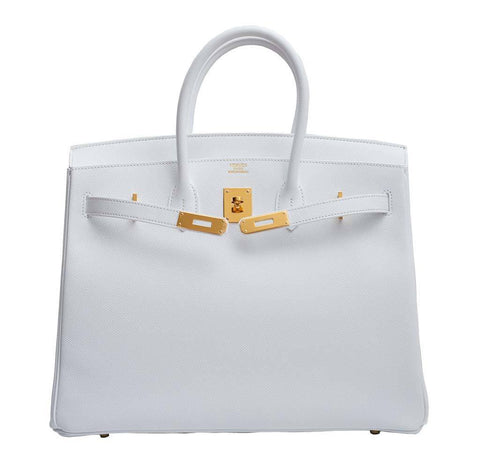 Hermes Birkin 35 Blanc Epsom Bag 