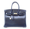 Hermes Birkin 35 Bleu Marine Bag