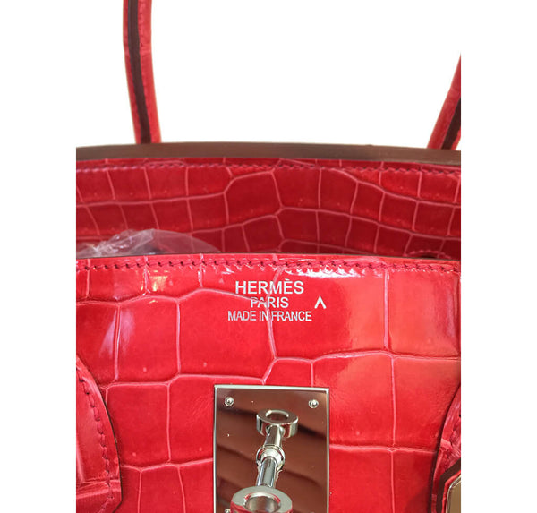 Hermes Birkin 35 Bougainvillea Used Embossing