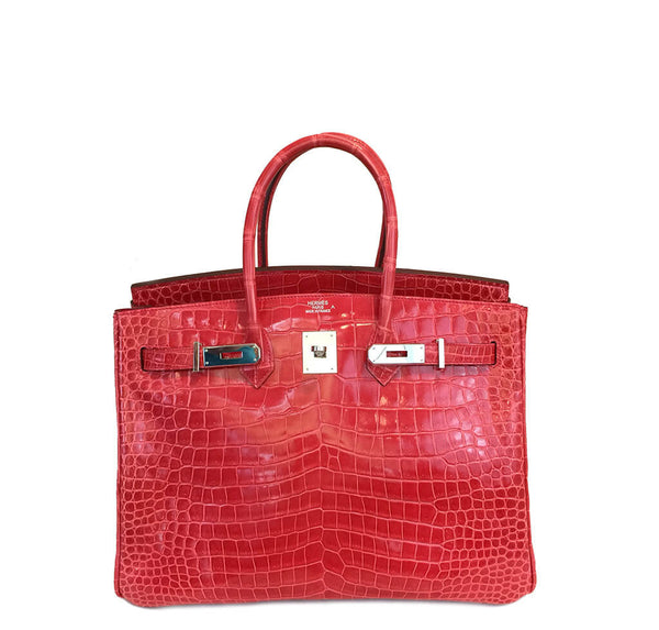 Hermes Birkin 35 Bougainvillea Used Open