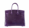 Hermes Birkin 35 Crocodile Amethyst New Back