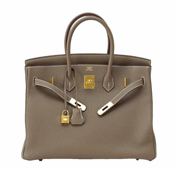 Hermes Birkin 35 Etoupe New Front Open