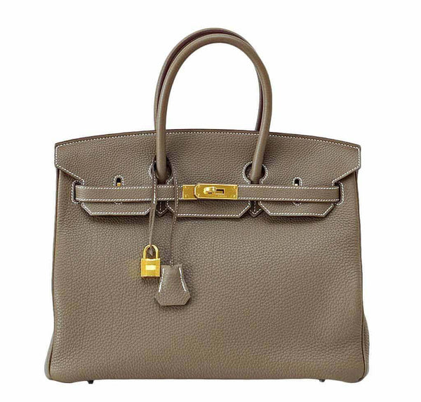 Hermes Birkin 35 Etoupe Togo Bag 