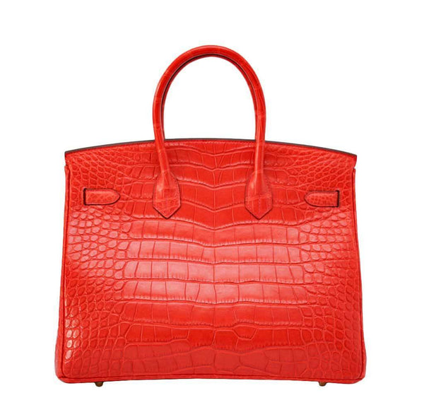 Hermes Birkin 35 Geranium New Back