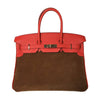 Hermes Birkin 35 Grizzly Bag Suede