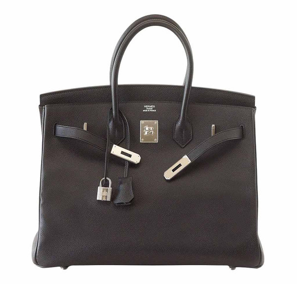 Hermes Birkin 35 Jet Black New Front Open