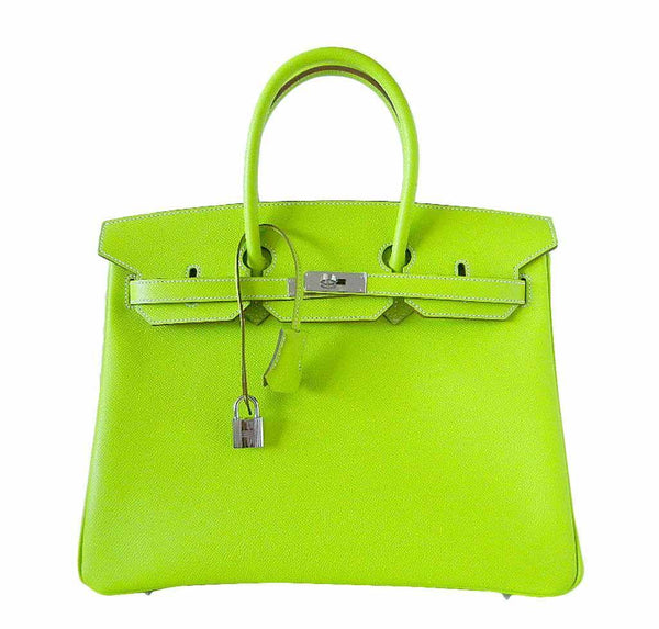 Hermes Birkin 35 Kiwi Candy Bag