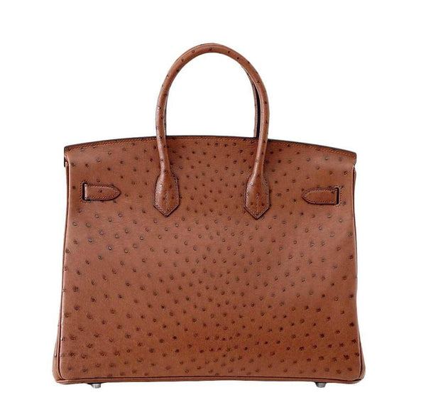 Hermes Birkin 35 Ostrich Etrusque New Back