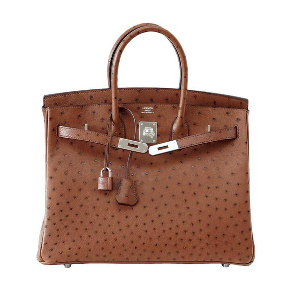 Hermes Birkin 35 Ostrich Etrusque New Front Open