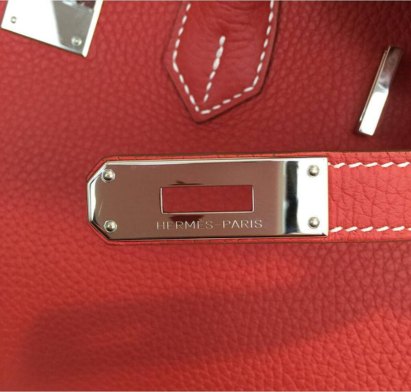 Hermes Birkin 35 Sanguine White Limited Edition Used Engraving