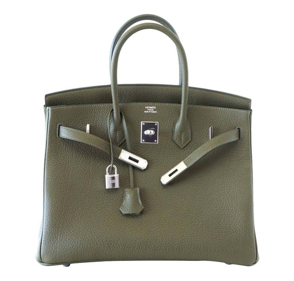 Hermes Birkin 35 Vert Veronese New Front Open