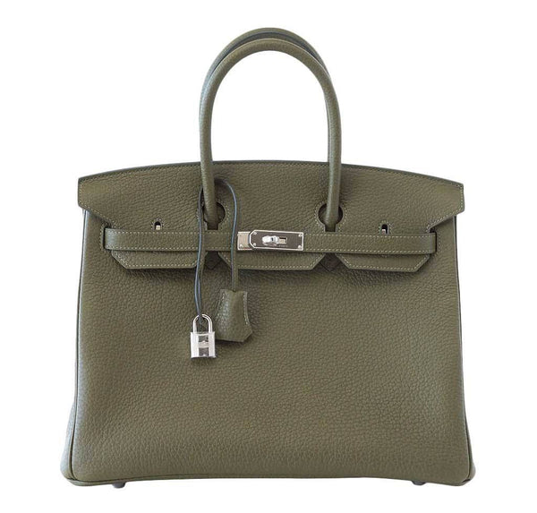 Hermes Birkin 35 Green Fjord Bag