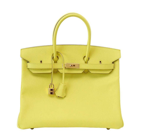 Hermes Birkin 35 Souffre Yellow Bag 