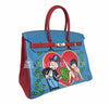 Hermes Birkin 35 special order blue red green preloved side