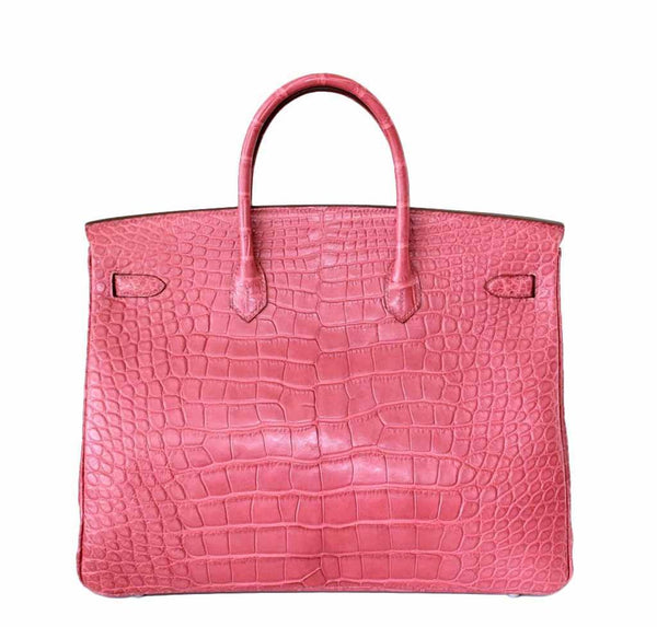 Hermes Birkin 40 Alligator Boise De Rose New Back