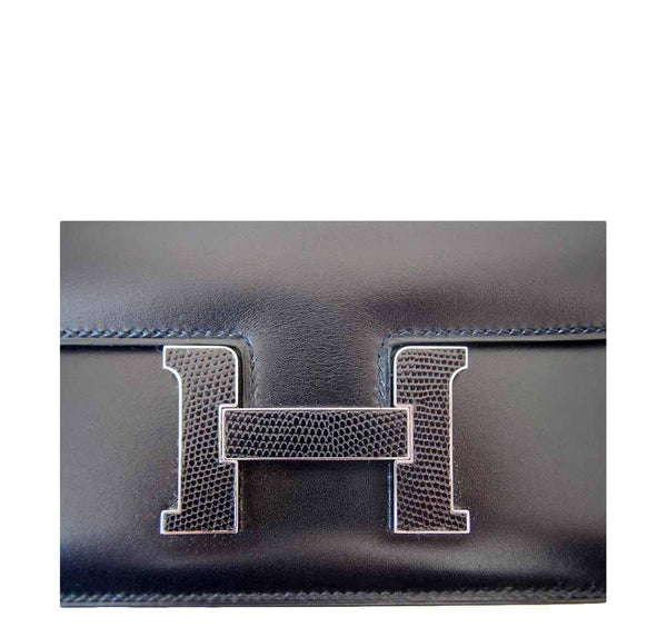 Hermes Constance mini black box lizard new buckle