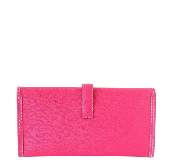 Hermes Jige 29 Rose Tyrien Clutch New Back