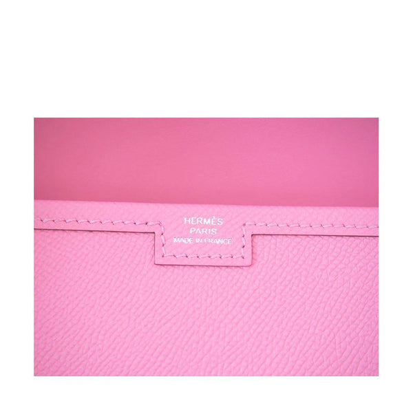 Hermes Jige elan 29 rose confetti pink clutch new embossing