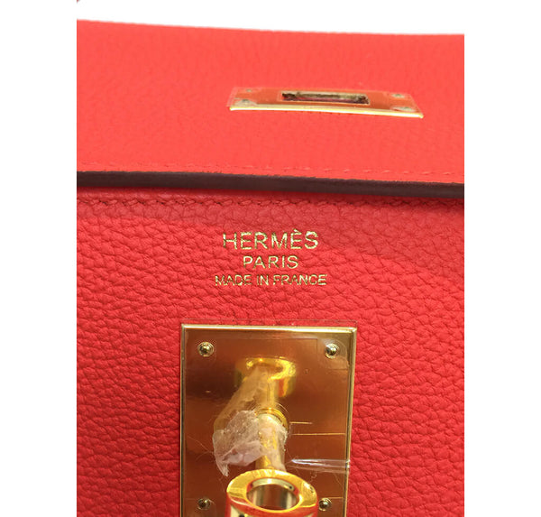 Hermes Kelly 32 Capucine New Embossing