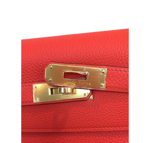 Hermes Kelly 32 Capucine New Engraving