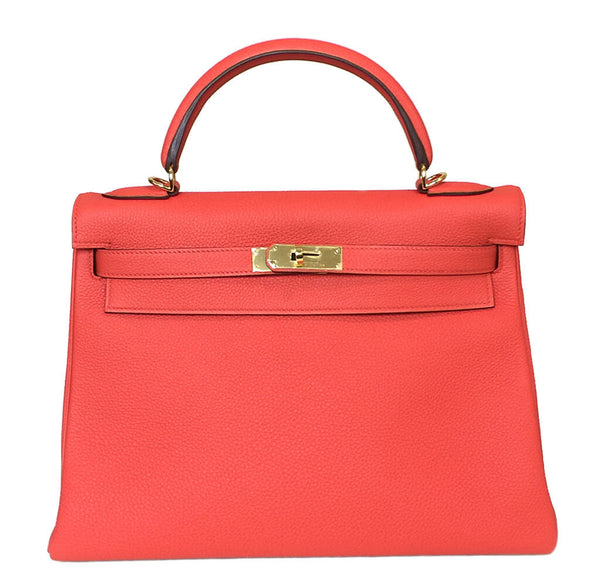 Hermes Kelly 32 Capucine Bag GHW