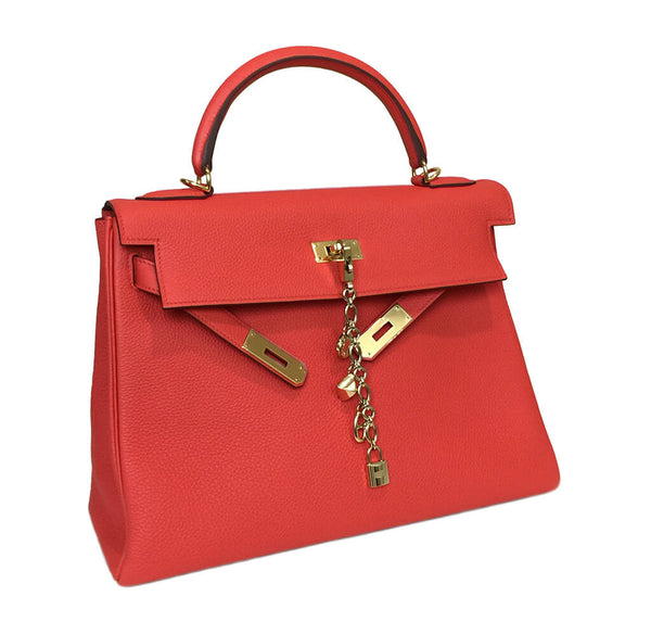 Hermes Kelly 32 Capucine New Side Open