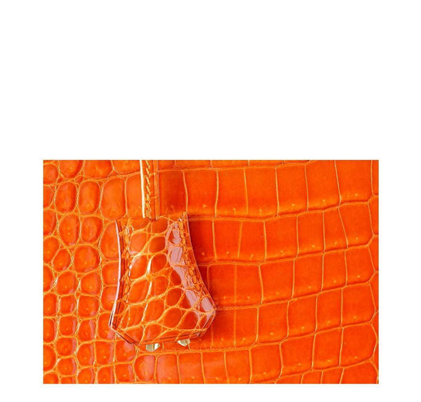 Hermes Kelly 32 Crocodile Used Clochette