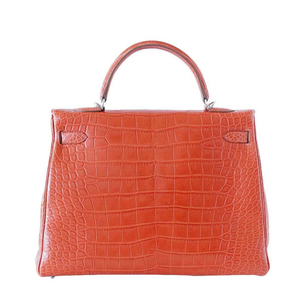 Hermes Kelly 35 Alligator Sanguine New Back