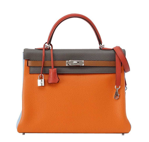 Hermes Kelly 35 Supple Arlequin Bag 