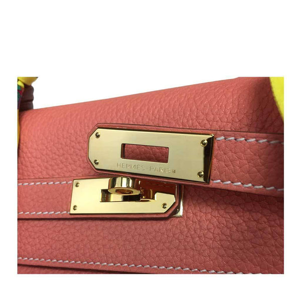 Hermes Kelly 35 Crevette Used engraving