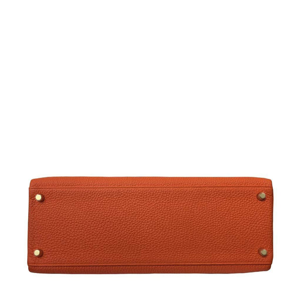 Hermes Kelly 35 Orange New Bottom