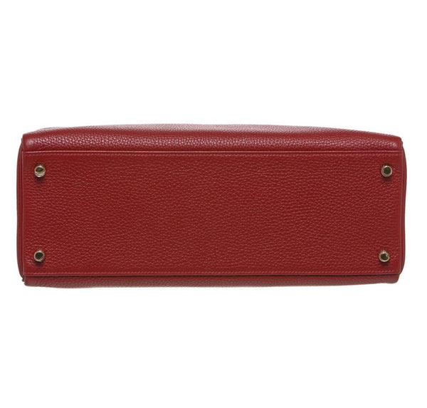 Hermes Kelly 35 Rouge H Used Bottom