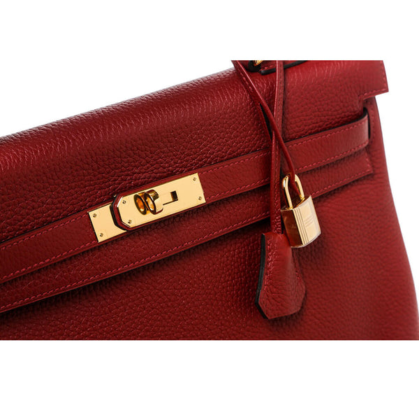 Hermes Kelly 35 Rouge H Used Detail